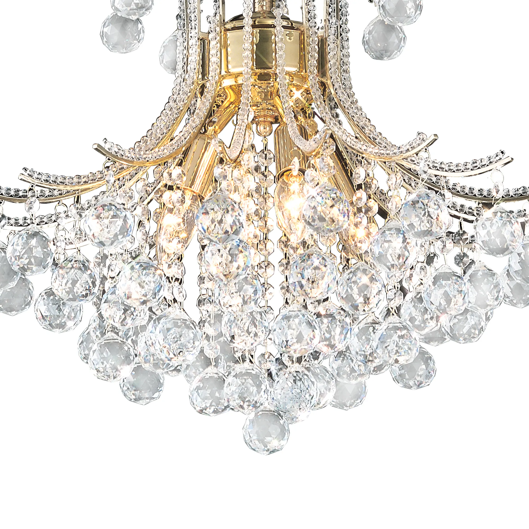 Bask Crystal Chandelier 4 Light French Gold IL30216/BA  Diyas Bask